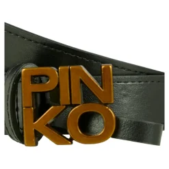 PINKO e leren riem met gouden gesp