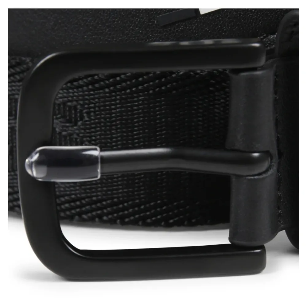 Hugo Riemen En Bretels^e leren riem met jacquardlogo