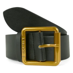 PINKO e leren riem met metalen gesp