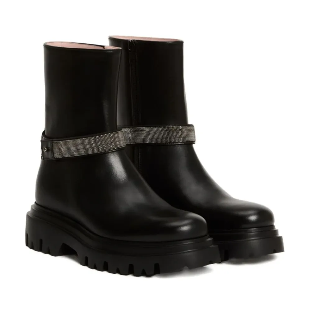 DAMES Fabiana Filippi Enkellaarsjes^e leren ritslaarzen