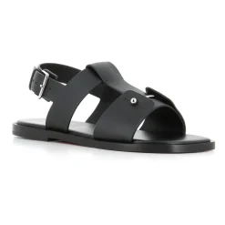 Heren Christian Louboutin Sandalen^e leren sandaal met zilveren speld