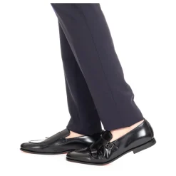 Heren Santoni Nette Schoenen^e leren schoenen met dubbele gesp