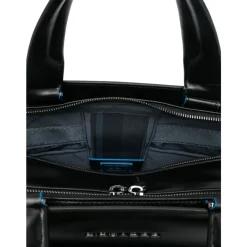 DAMES Piquadro Laptoptassen^e leren schoudertas met laptopvak