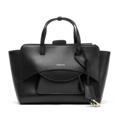 DAMES Hidesins Shoppers^e leren schoudertas met klep