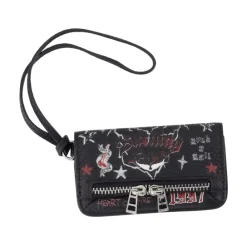 DAMES Zadig & Voltaire e Leren Sleutelhanger Portemonnee Op Ketting