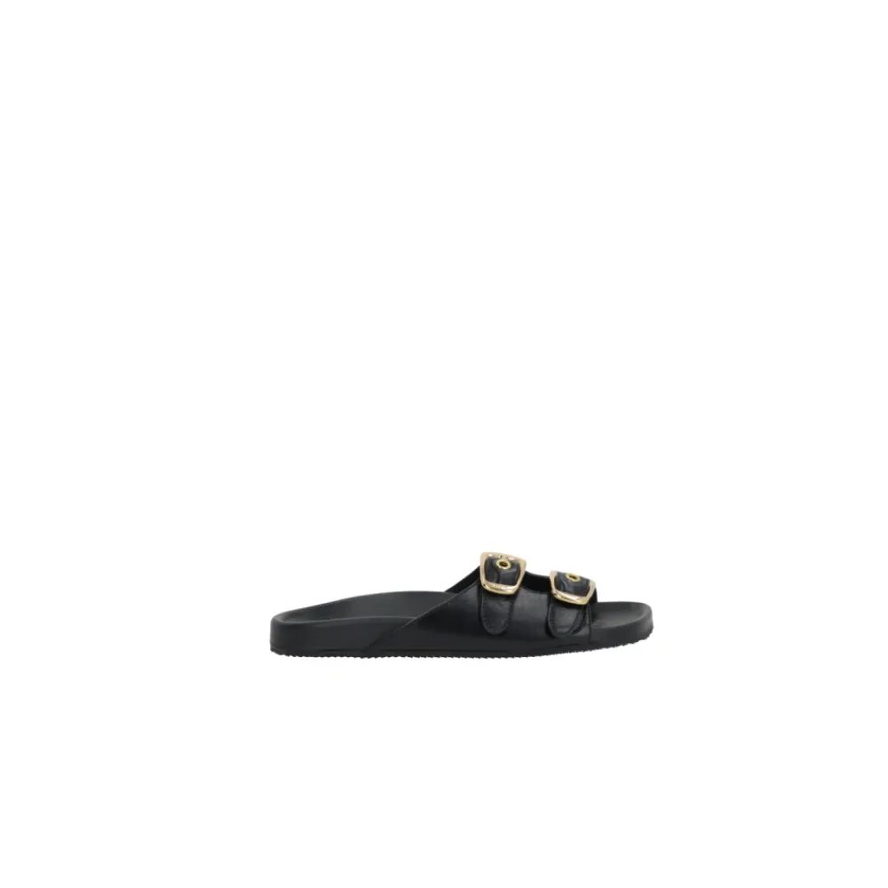 DAMES Chloé e leren slippers