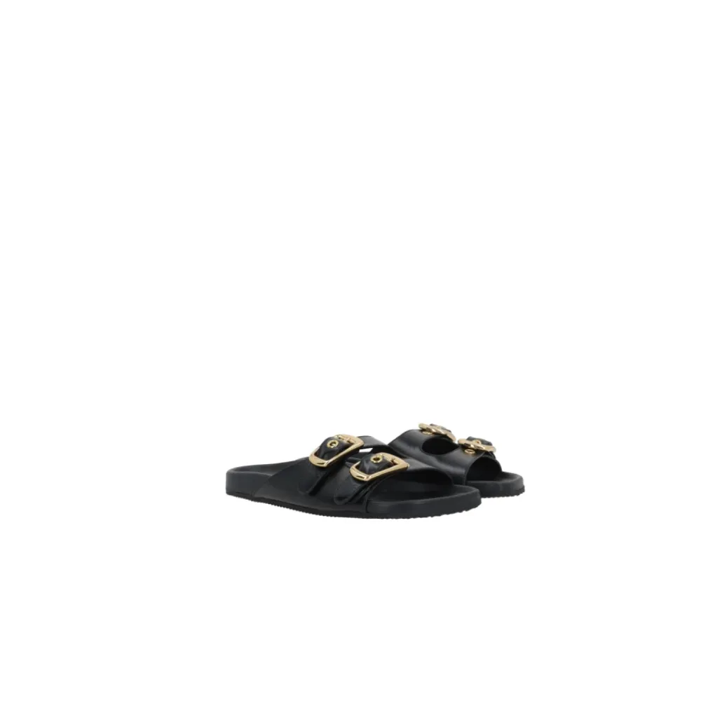 DAMES Chloé e leren slippers