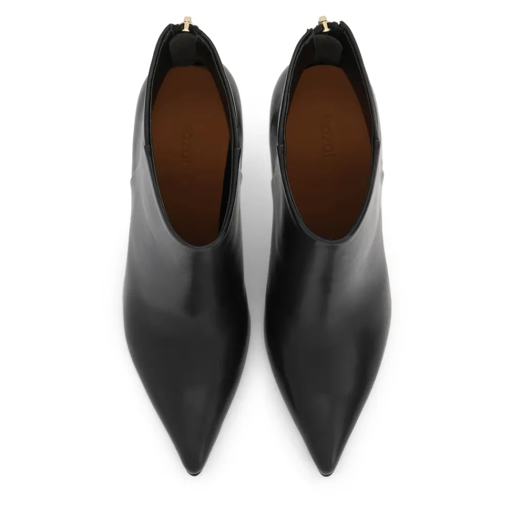 DAMES Kazar Enkellaarsjes^e leren stiletto laarzen met rits aan de achterkant