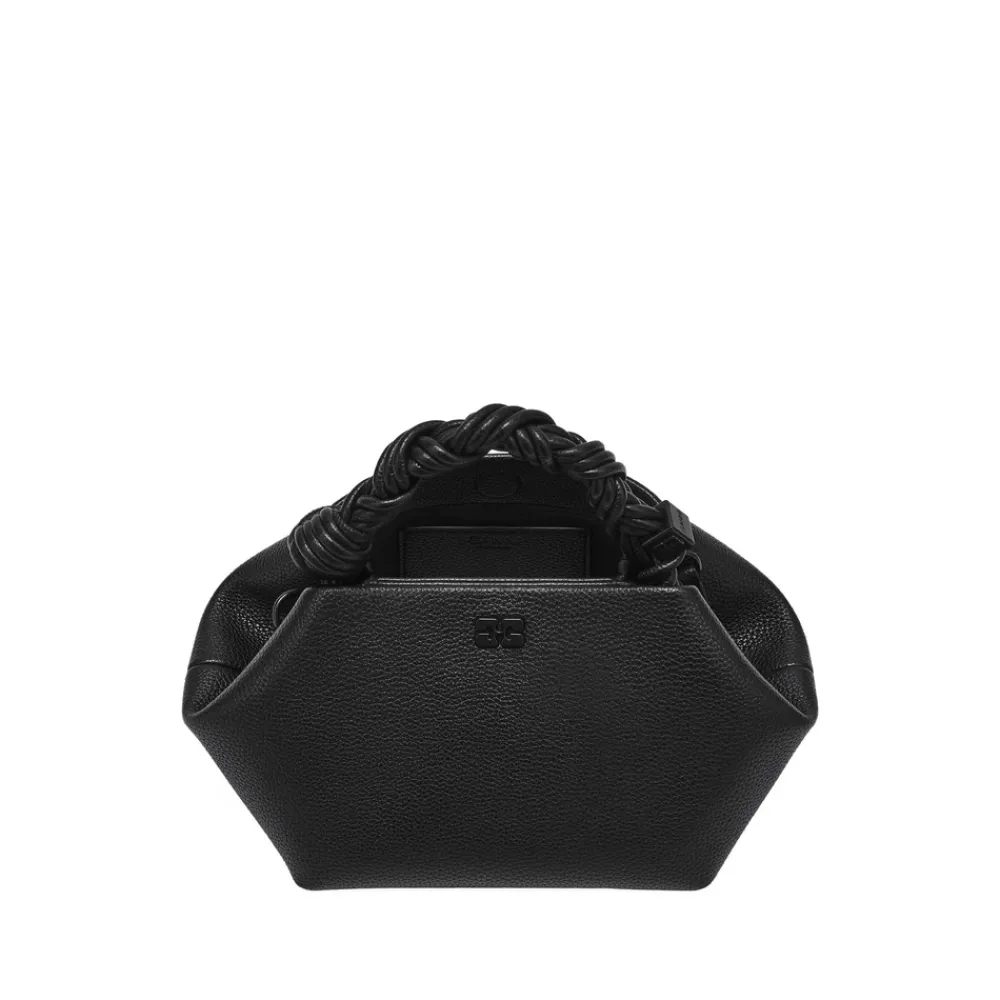 DAMES Ganni Handtassen^e Leren Tas met Gedraaid Handvat