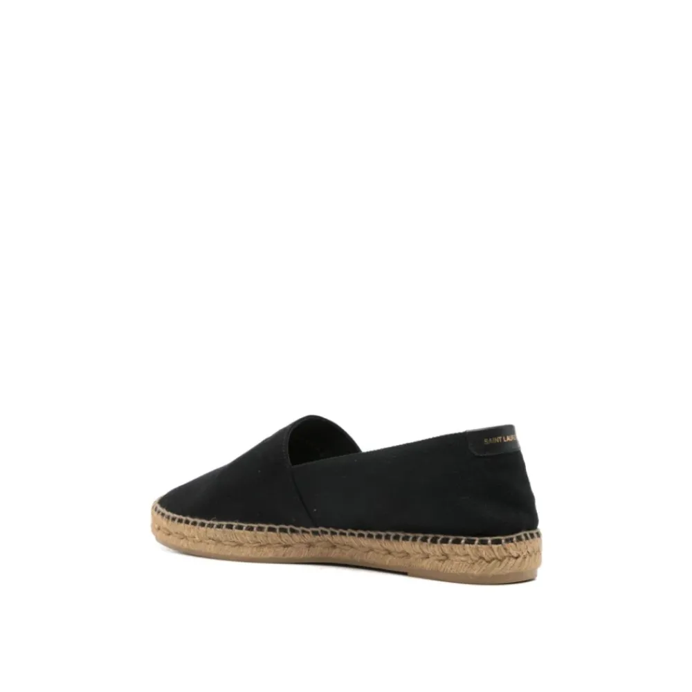Heren Saint Laurent Espadrilles^e Logo Espadrilles Canvas Rubberen Zool