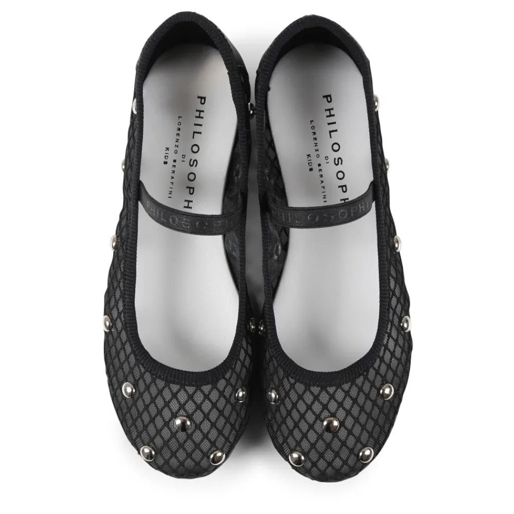 Philosophy di Lorenzo Serafini Ballerina'S^e Mesh Balletflats met Studs