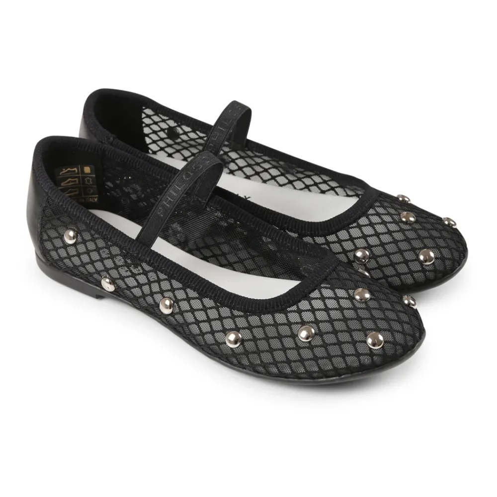 Philosophy di Lorenzo Serafini Ballerina'S^e Mesh Balletflats met Studs