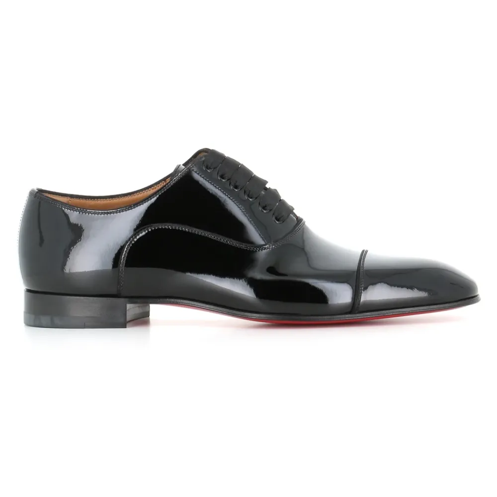 Heren Christian Louboutin Instappers & Slip Ons|Nette Schoenen^e Patentleren Platte Schoenen