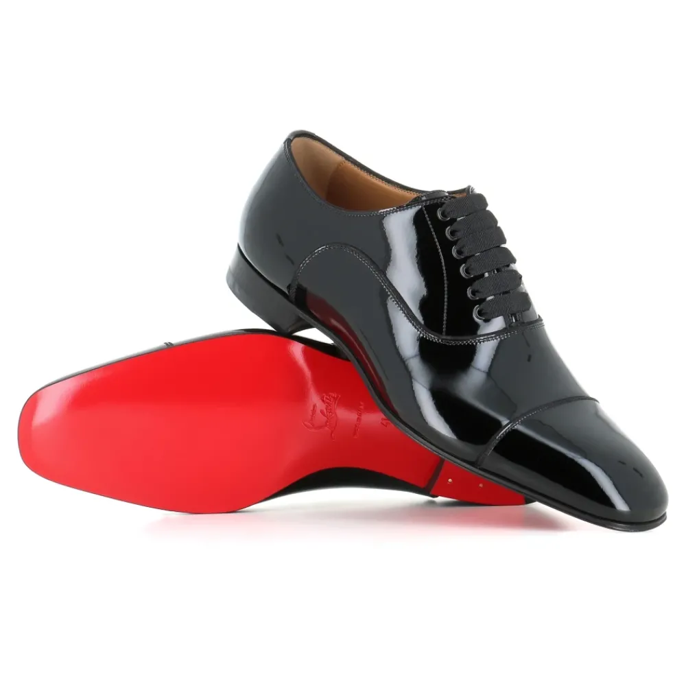 Heren Christian Louboutin Instappers & Slip Ons|Nette Schoenen^e Patentleren Platte Schoenen