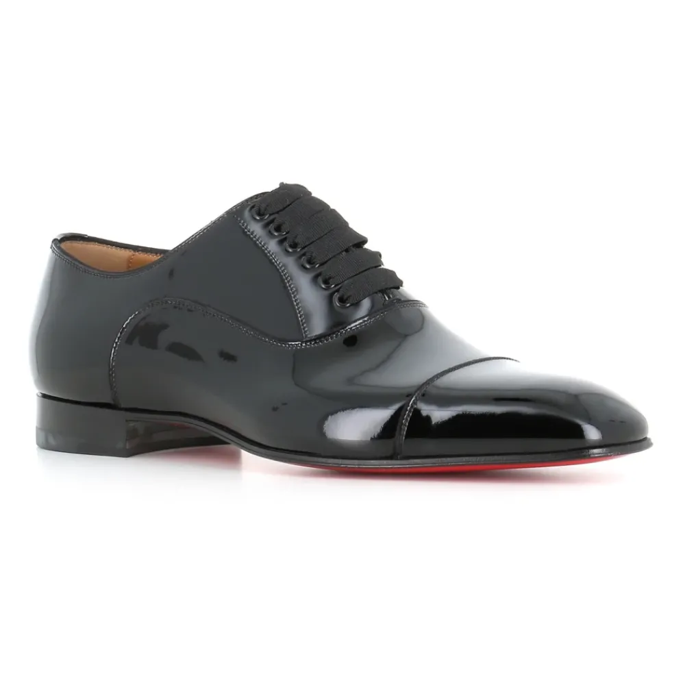 Heren Christian Louboutin Instappers & Slip Ons|Nette Schoenen^e Patentleren Platte Schoenen