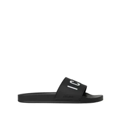 Heren Dsquared2 e Rubberen Slides Sandalen