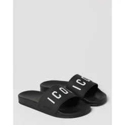 Heren Dsquared2 e Rubberen Slides Sandalen