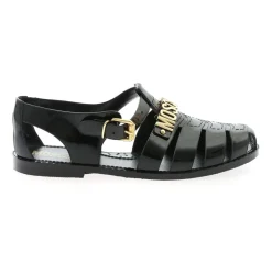 Heren Moschino e rubberen strandsandalen met gouden logo