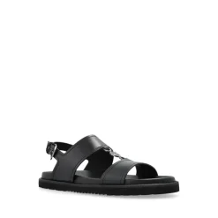 Heren Versace e Sandalen met Gesp en Platte Rubberen Zool