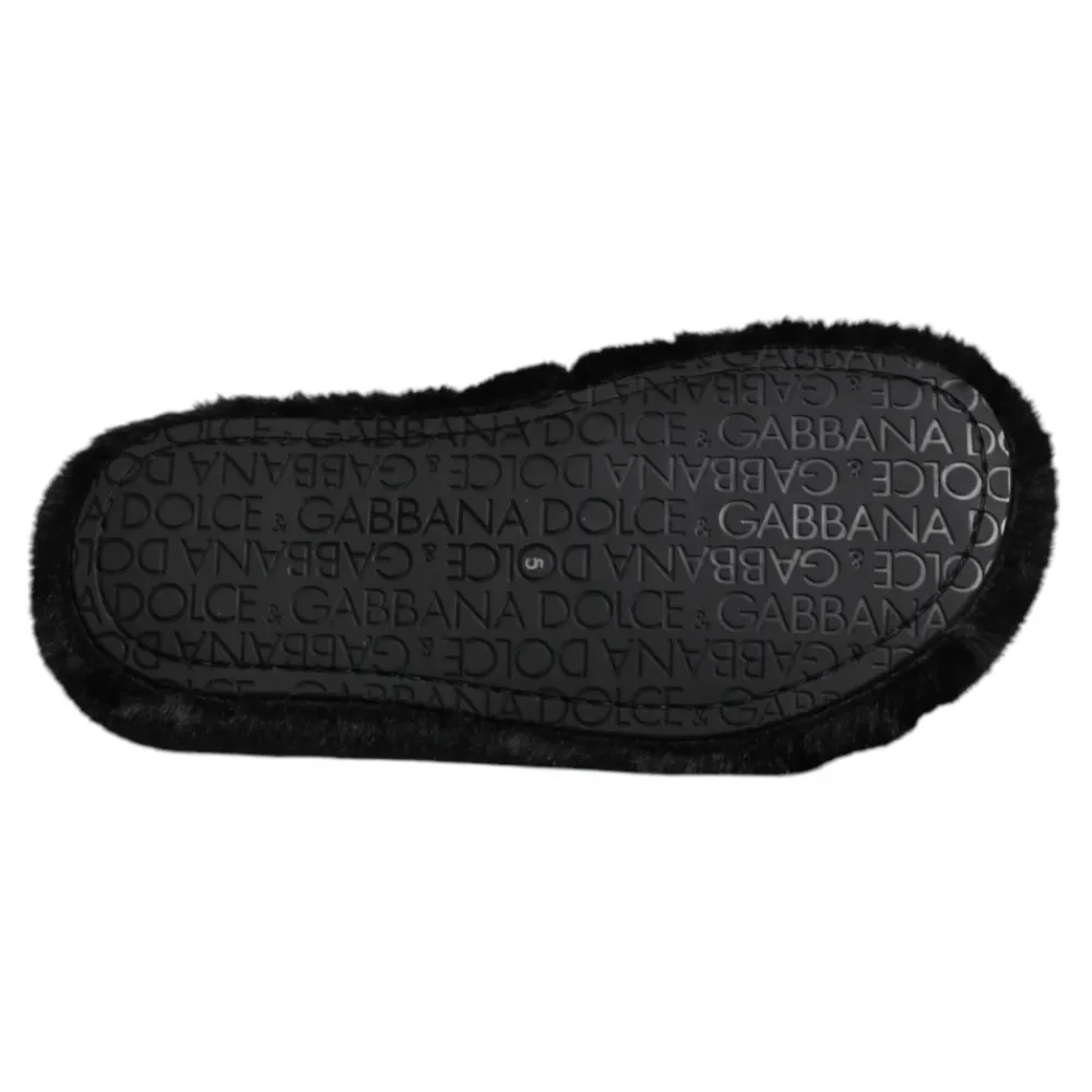 Heren Dolce & Gabbana e Velvet Slides Pantoffels Schoenen