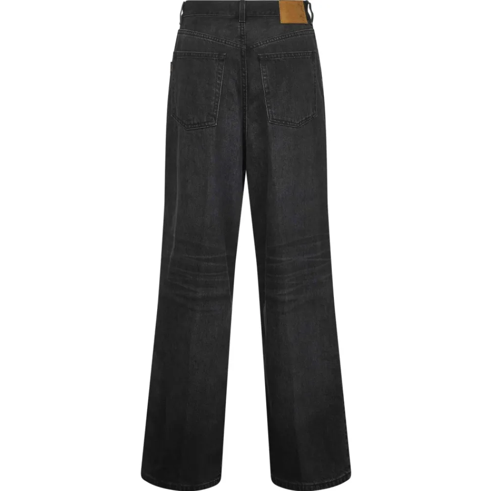 DAMES Haikure Jeans^e Wijde Pijp Jeans met Gebeeldhouwde Plooien