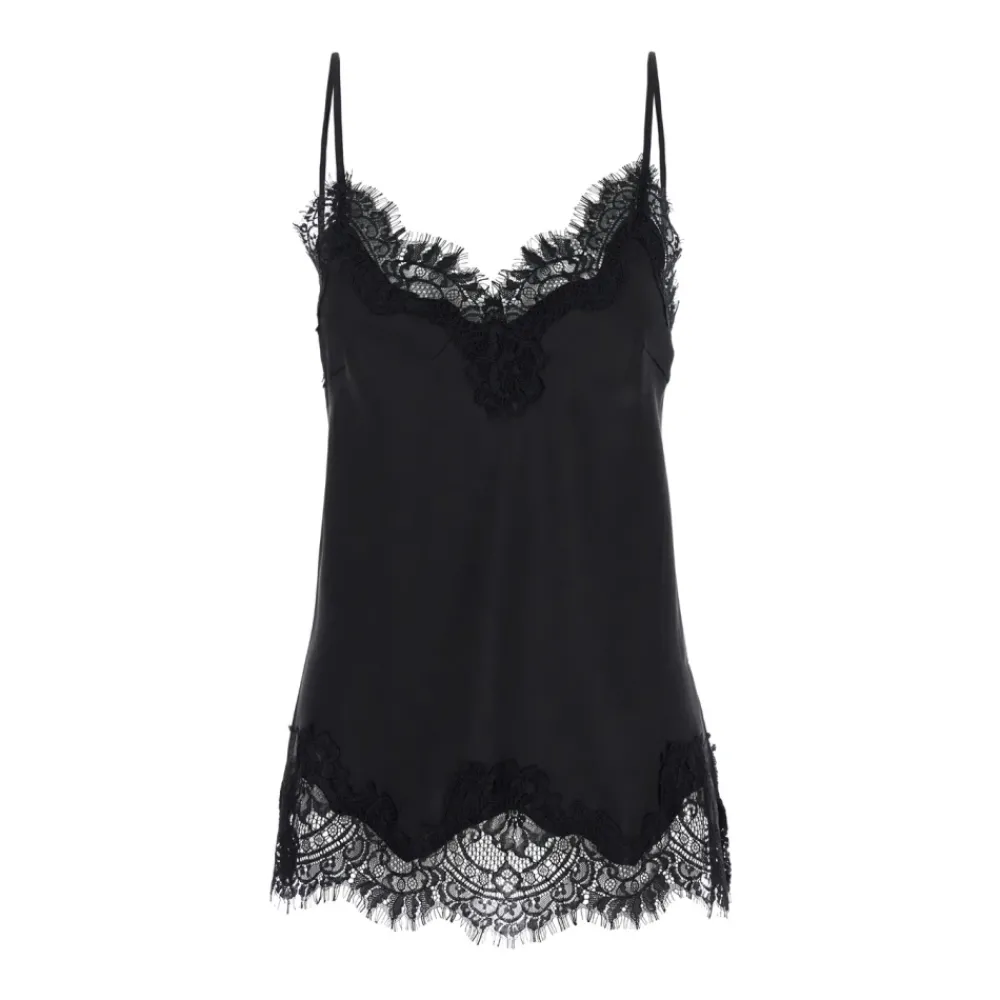 DAMES Gold Hawk e Zijden Camie Top met Kant