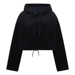 DAMES Golden Goose Hoodies & Sweatvesten^Zwarte zwarte hoodie met studs en kangoeroezak