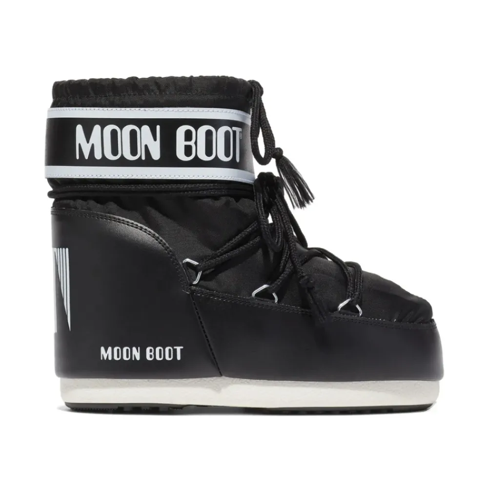 Heren Moon Boot Snowboots^/Wit Gewatteerde Veterschoenen