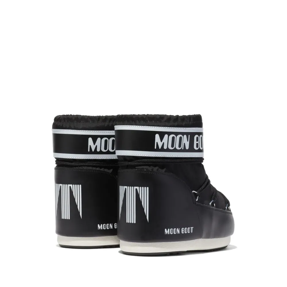 Heren Moon Boot Snowboots^/Wit Gewatteerde Veterschoenen